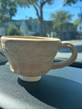 KGR Handcrafted Ceramic Coffee Cup in Light Beige